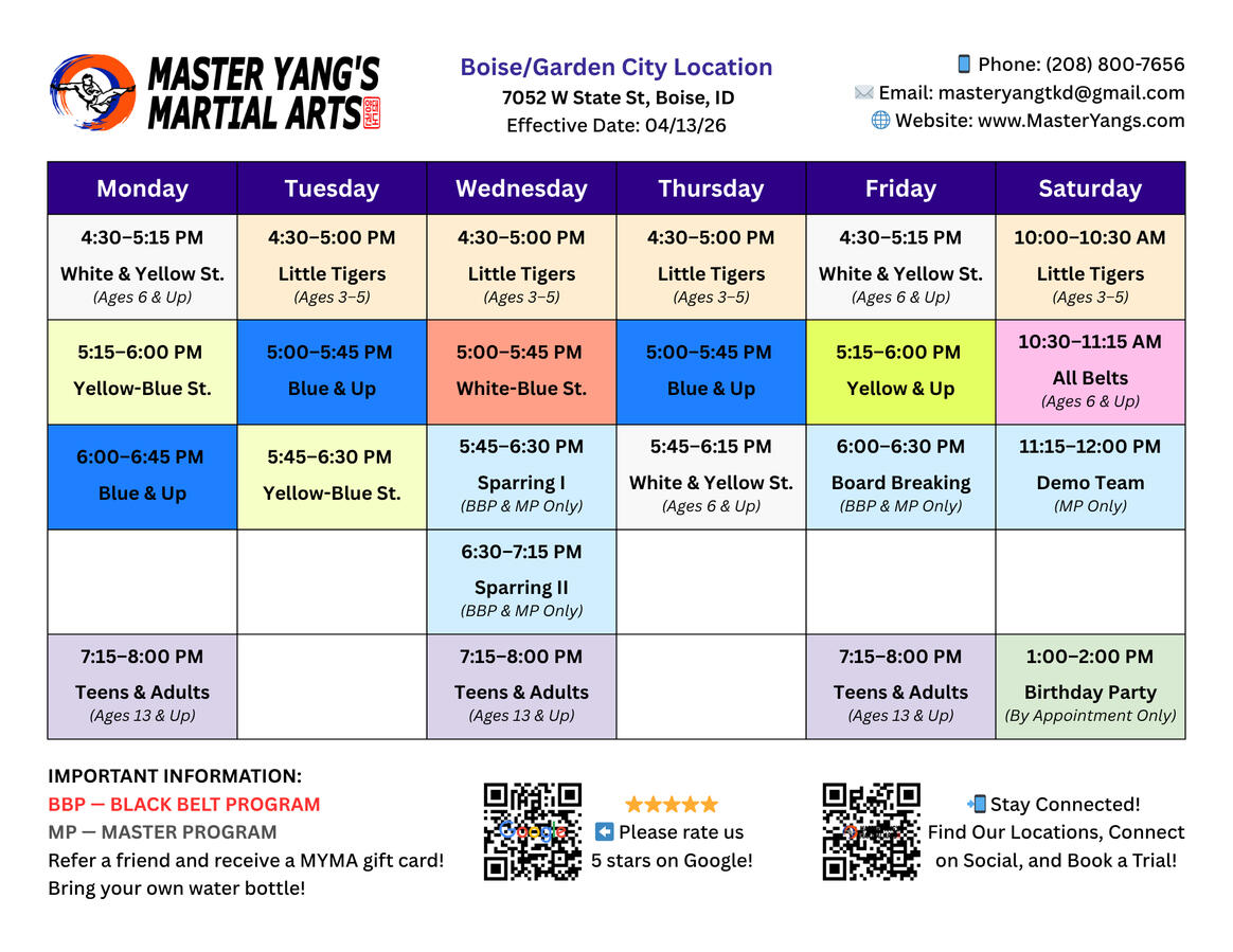 Boise Schedule Boise Schedule